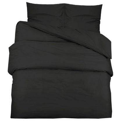 Duvet Cover Set Black 135x200 cm Light-weight Microfiber