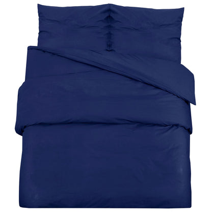 Duvet Cover Set Navy Blue 220x240 cm Light-weight Microfiber