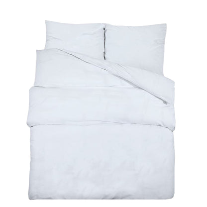 Duvet Cover Set White 200x220 cm Light-weight Microfiber