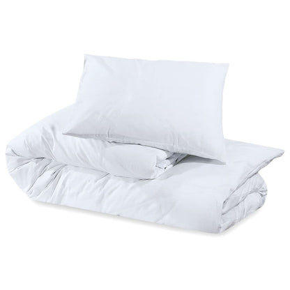 Duvet Cover Set White 200x220 cm Light-weight Microfiber