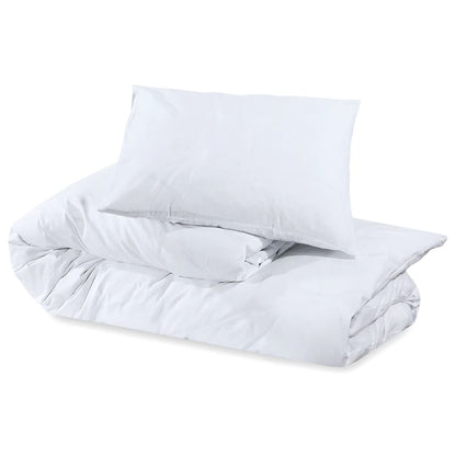 Duvet Cover Set White 200x200 cm Light-weight Microfiber