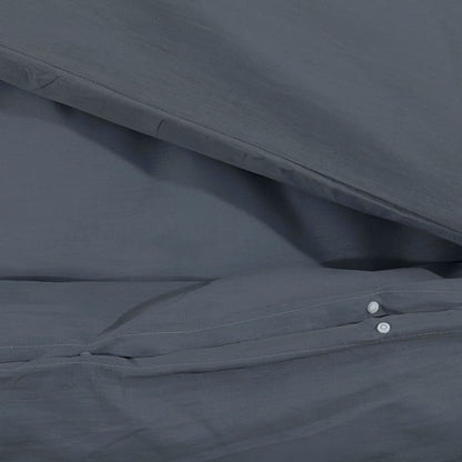 Duvet Cover Set Anthracite 200x200 cm Cotton