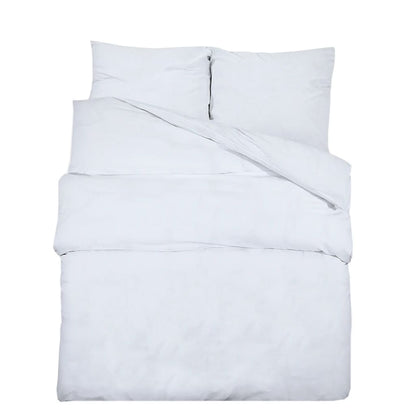 Duvet Cover Set White 240x220 cm Cotton