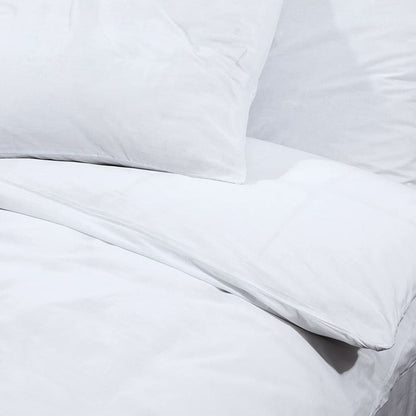 Duvet Cover Set White 240x220 cm Cotton