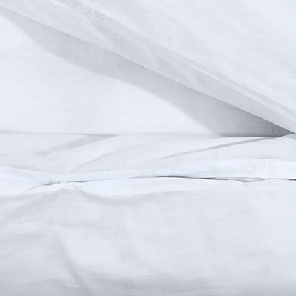 Duvet Cover Set White 240x220 cm Cotton