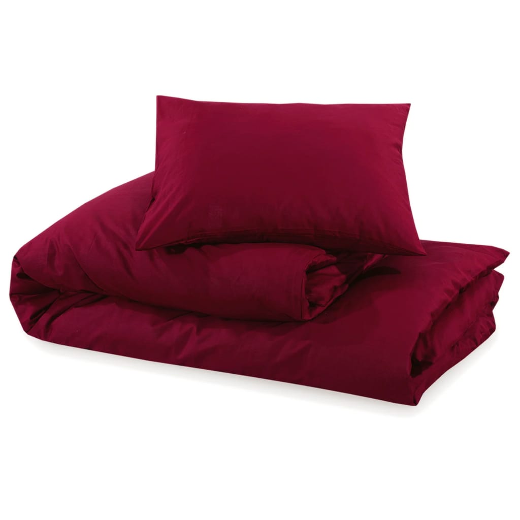 Duvet Cover Set Bordeaux 225x220 cm Cotton