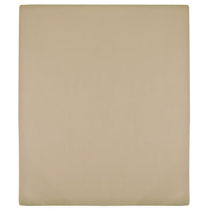 Jersey Fitted Sheet Taupe 160x200 cm Cotton