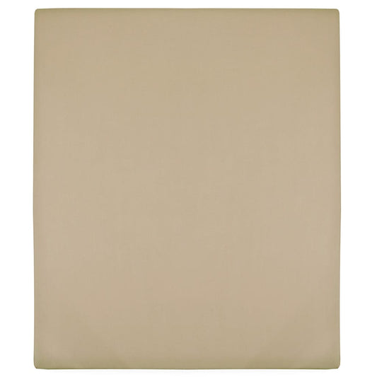 Jersey Fitted Sheet Taupe 160x200 cm Cotton