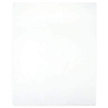 Jersey Fitted Sheet White 160x200 cm Cotton