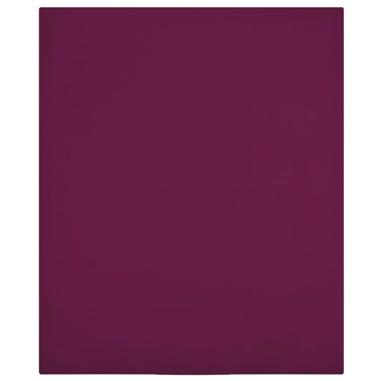 Jersey Fitted Sheet Bordeaux 100x200 cm Cotton