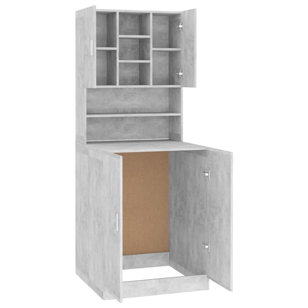 Washing Machine Cabinet Concrete Grey