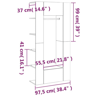 Hallway Cabinets 2 pcs Sonoma Oak Engineered Wood