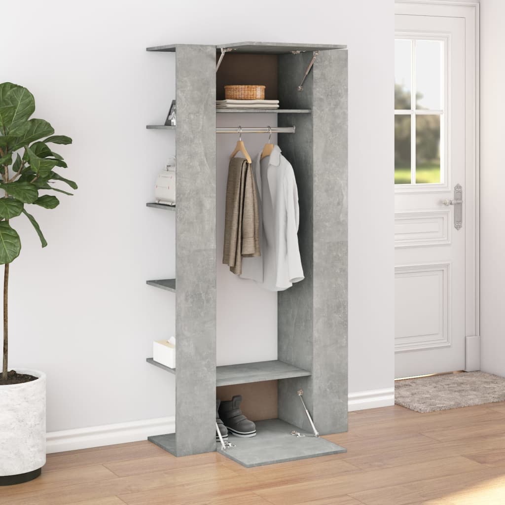 Hallway Cabinets 2 pcs Concrete Grey Engineered Wood