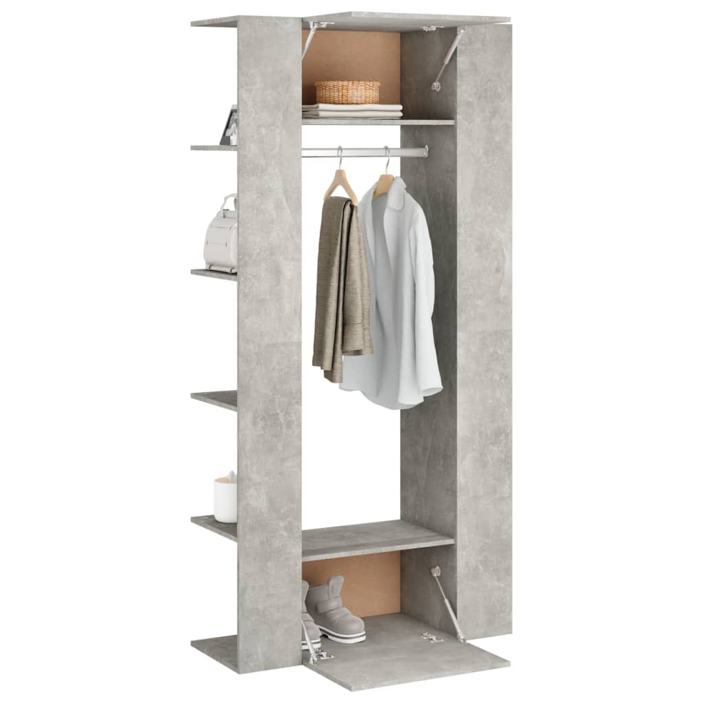 Hallway Cabinets 2 pcs Concrete Grey Engineered Wood