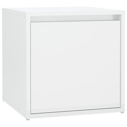 Hallway Furniture Set High Gloss White Engineered Wood