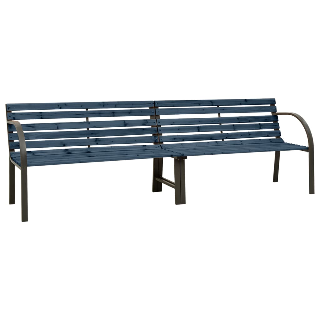 Twin Garden Bench 241 cm Chinese Fir Wood Grey