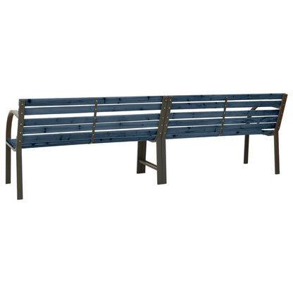 Twin Garden Bench 241 cm Chinese Fir Wood Grey