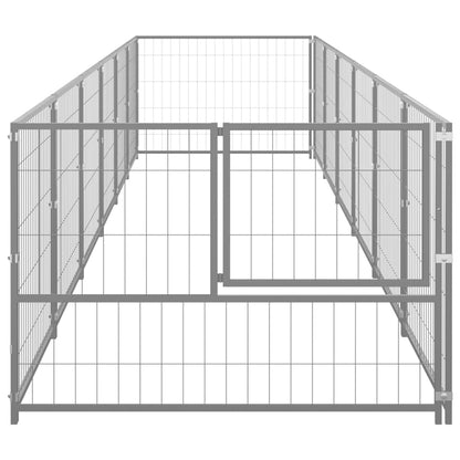 Dog Kennel Silver 6 m² Steel