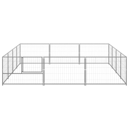 Dog Kennel Silver 12 m² Steel