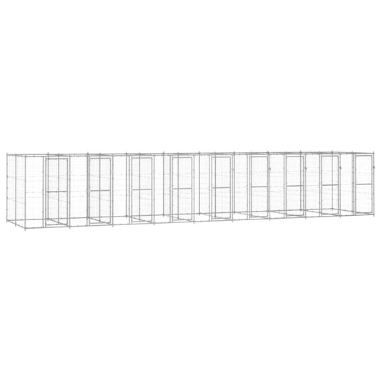 Outdoor Dog Kennel Galvanised Steel 21.78 m²