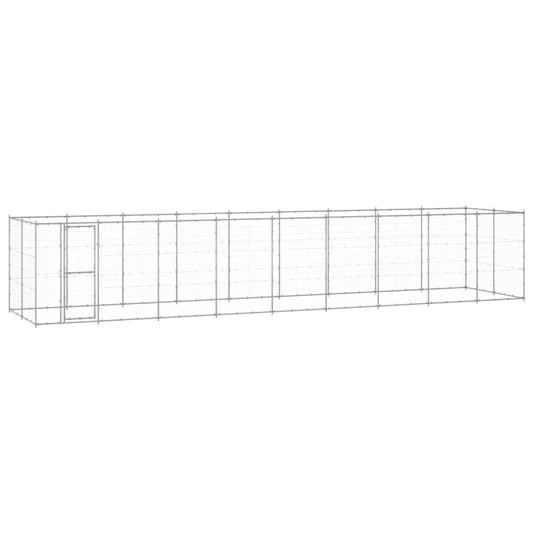 Outdoor Dog Kennel Galvanised Steel 21.78 m²