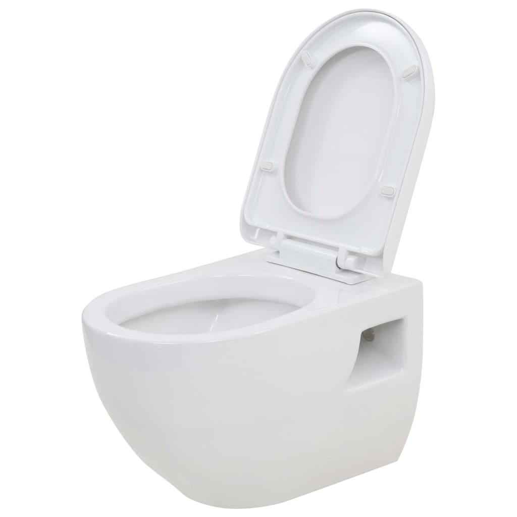 Wall-Hung Toilet with Concealed High Cistern Ceramic