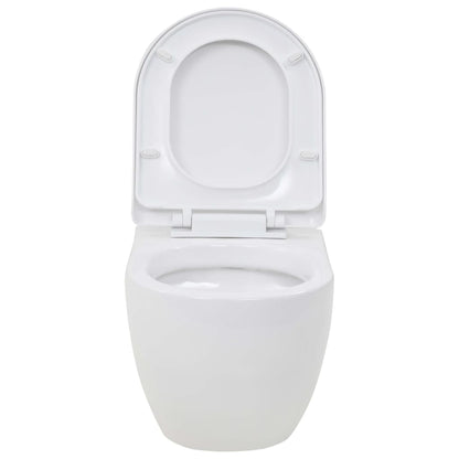 Wall-Hung Toilet with Concealed High Cistern Ceramic