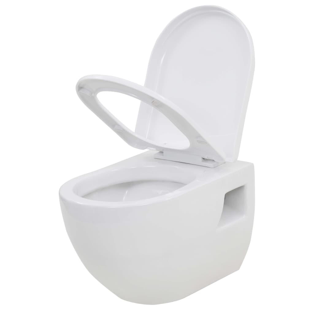 Wall-Hung Toilet with Concealed High Cistern Ceramic