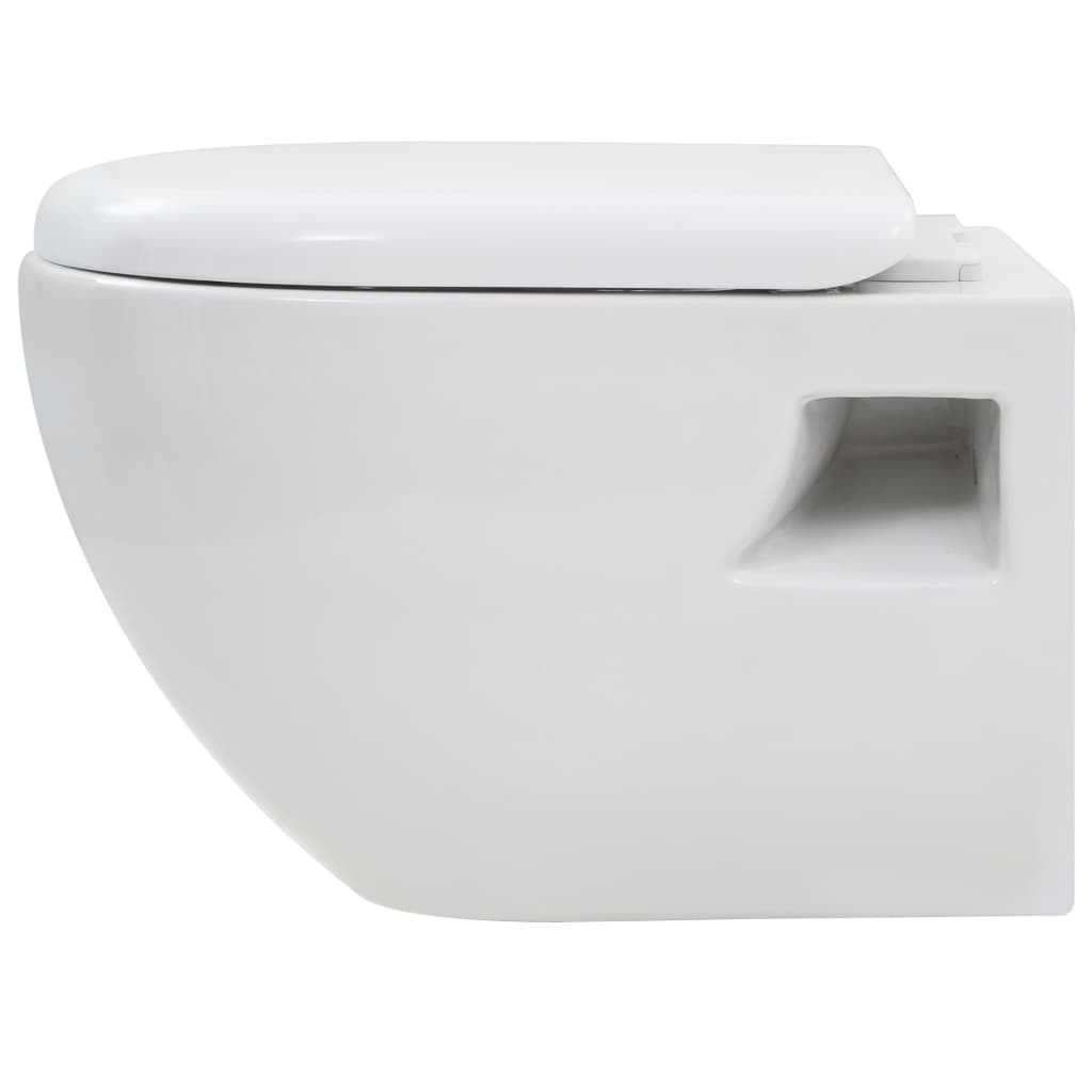 Wall-Hung Toilet with Concealed High Cistern Ceramic