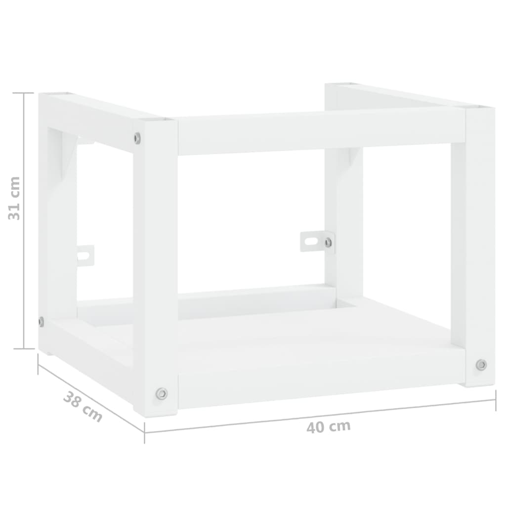 Wall-mounted Bathroom Washbasin Frame White 40x38x31 cm Iron