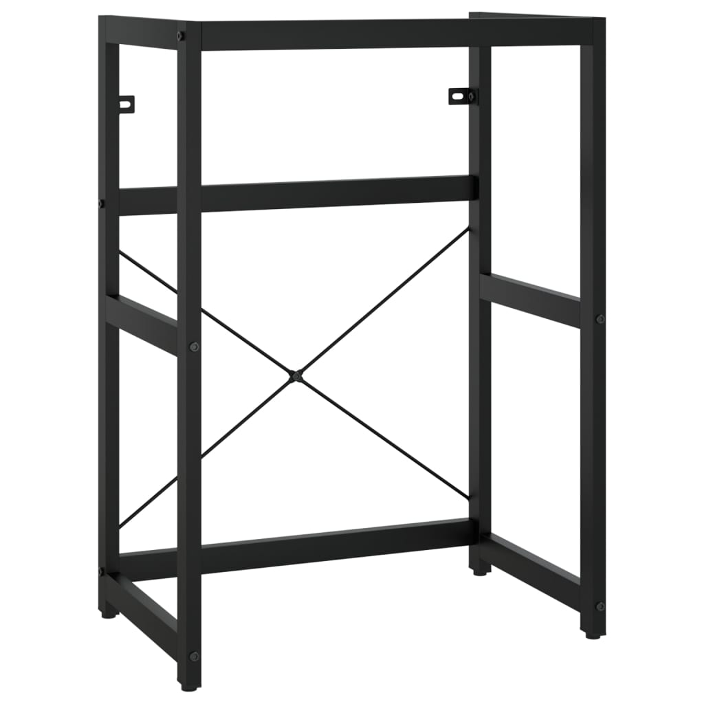 Bathroom Washbasin Frame Black 59x38x83 cm Iron