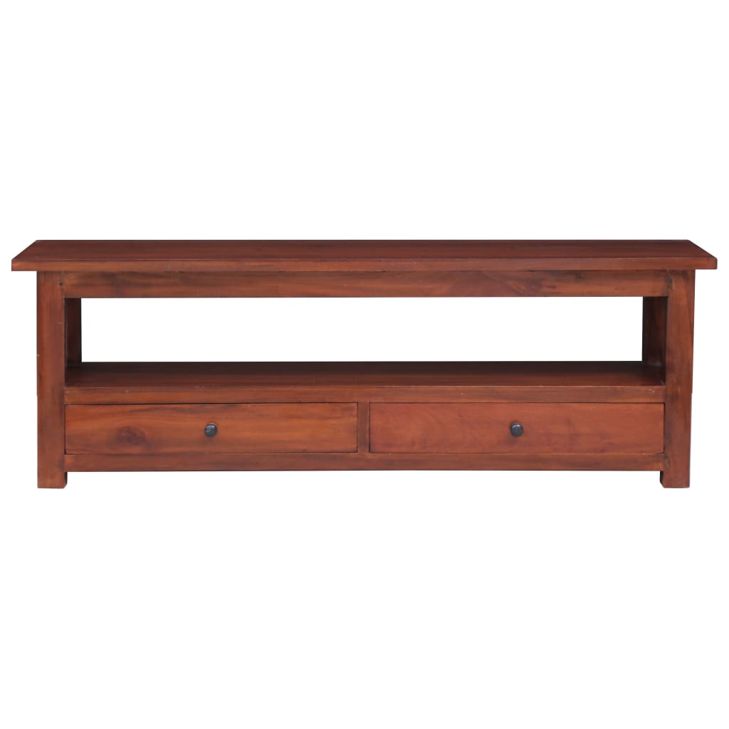 TV Cabinet Brown 115x30x40 cm Solid Mahogany Wood