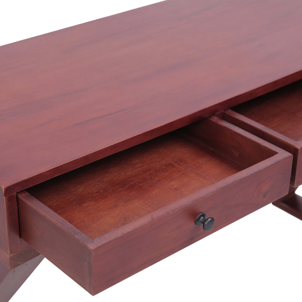 Computer Desk Brown 115x47x77 cm Solid Mahogany Wood