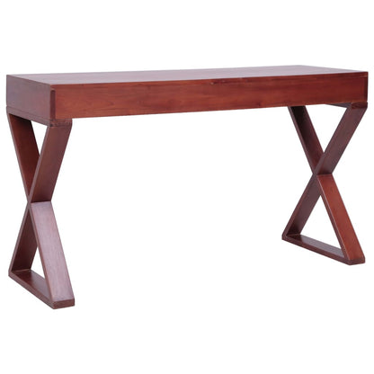 Computer Desk Brown 115x47x77 cm Solid Mahogany Wood