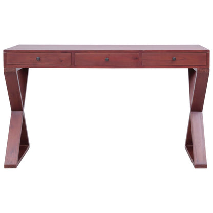 Computer Desk Brown 115x47x77 cm Solid Mahogany Wood