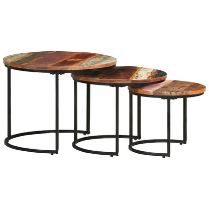 Nesting Tables 3 pcs Solid Reclaimed Wood