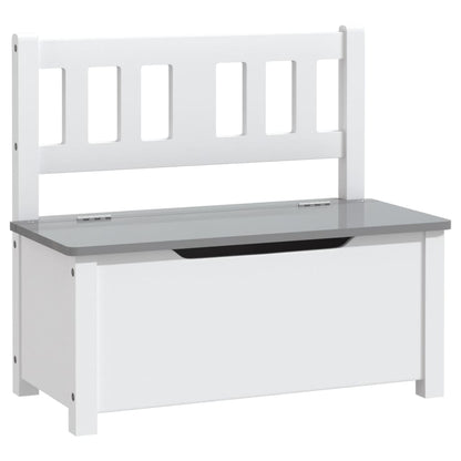 4 Piece Children Table and Chair Set White and Grey MDF