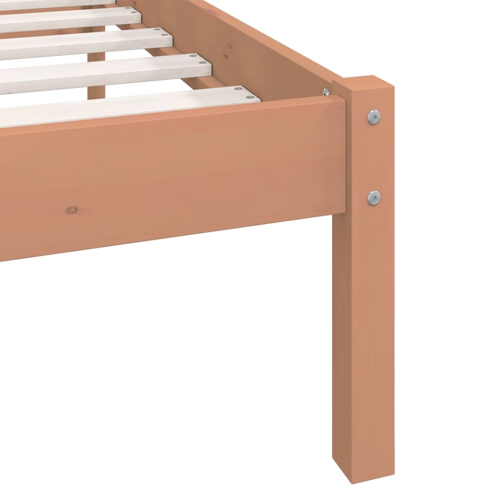 Bed Frame Honey Brown Solid Wood Pine 150x200 cm King Size