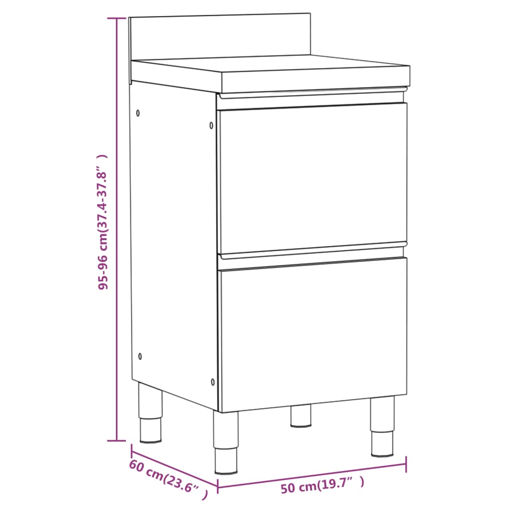 Commercial Kitchen Cabinets 3 pcs Stainless Steel