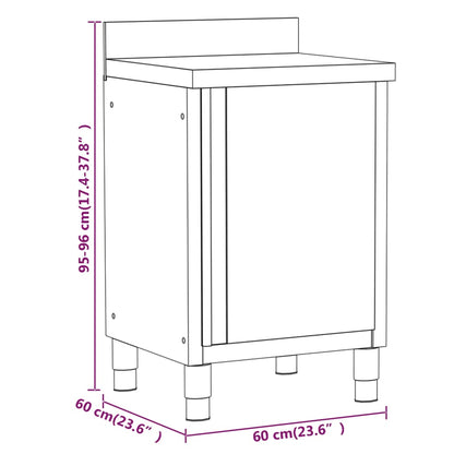 Commercial Kitchen Cabinets 3 pcs Stainless Steel