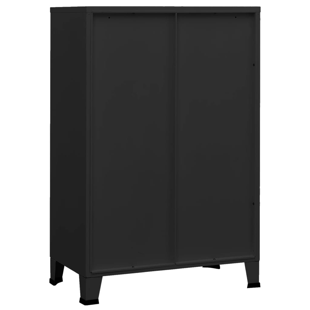 Industrial Storage Chest Black 75x40x115 cm Metal