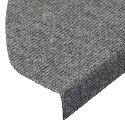 Stair Mats Self-adhesive 15 pcs 65x22.5x3.5 cm Grey