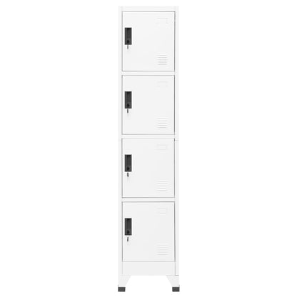 Locker Cabinet White 38x45x180 cm Steel