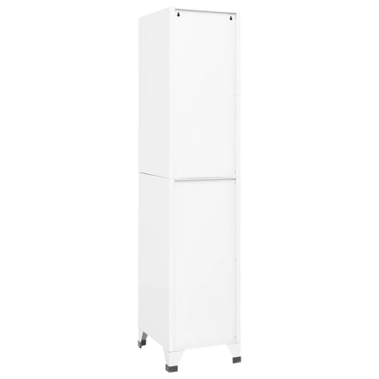 Locker Cabinet White 38x45x180 cm Steel