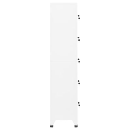 Locker Cabinet White 38x40x180 cm Steel