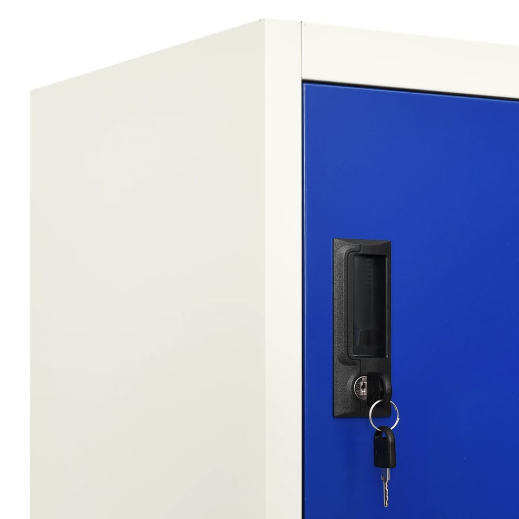 Locker Cabinet Grey and Blue 90x45x180 cm Steel