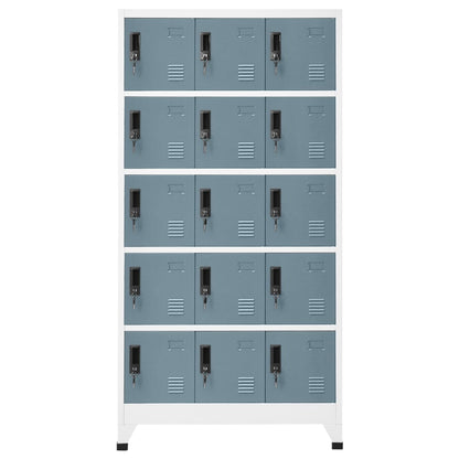 Locker Cabinet Light Grey and Dark Grey 90x40x180 cm Steel