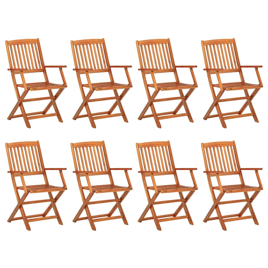 9 Piece Garden Dining Set Solid Acacia Wood