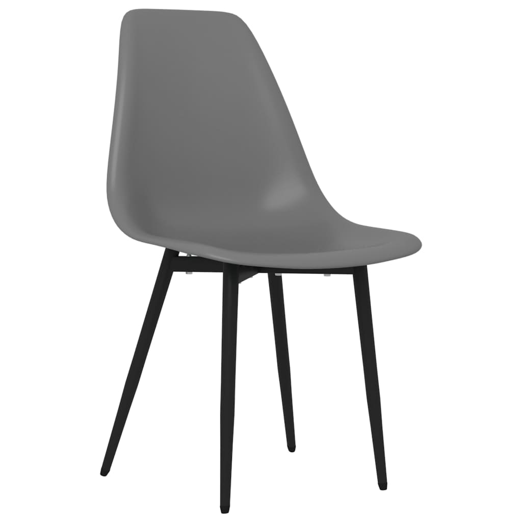 Dining Chairs 6 pcs Grey PP