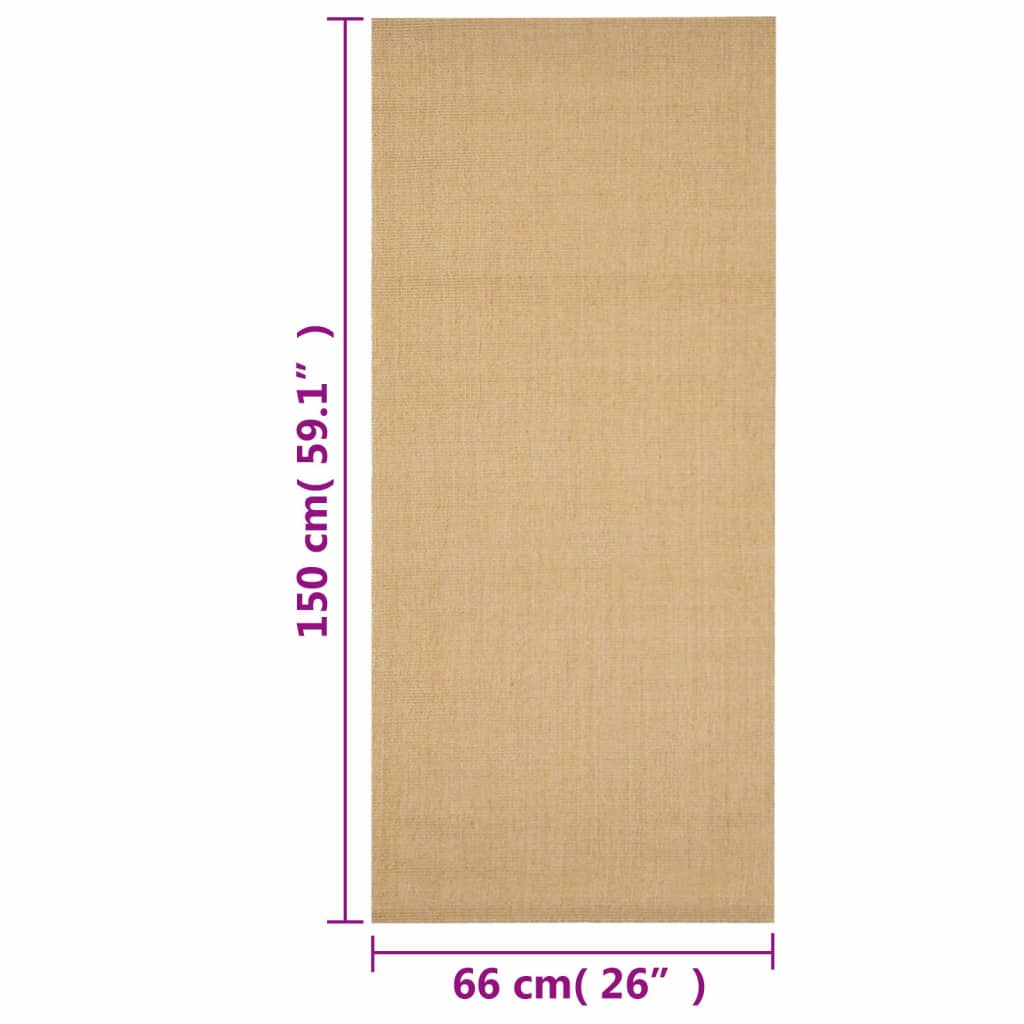 Rug Natural Sisal 66x150 cm